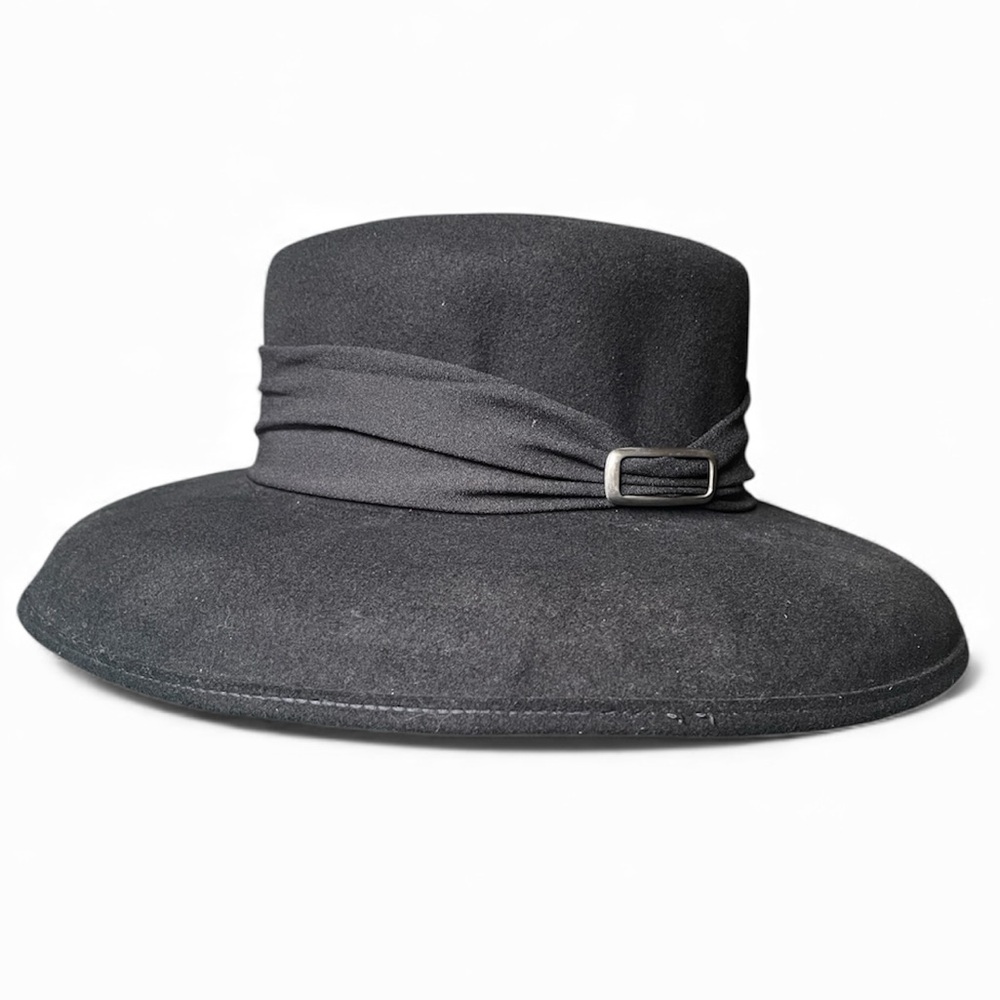 Bollman Doeskin Wool Wide-Brimmed Hat with Buckle
